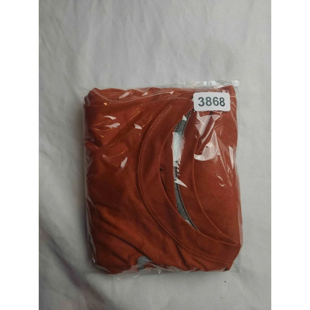 Nike Dri-FIT T-Shirt Men M Orange Moisture Wicking Sporty Performance Athleisure